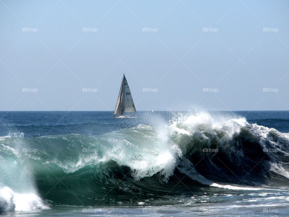 Sail On. Sailing at The Wedge during Monster waves