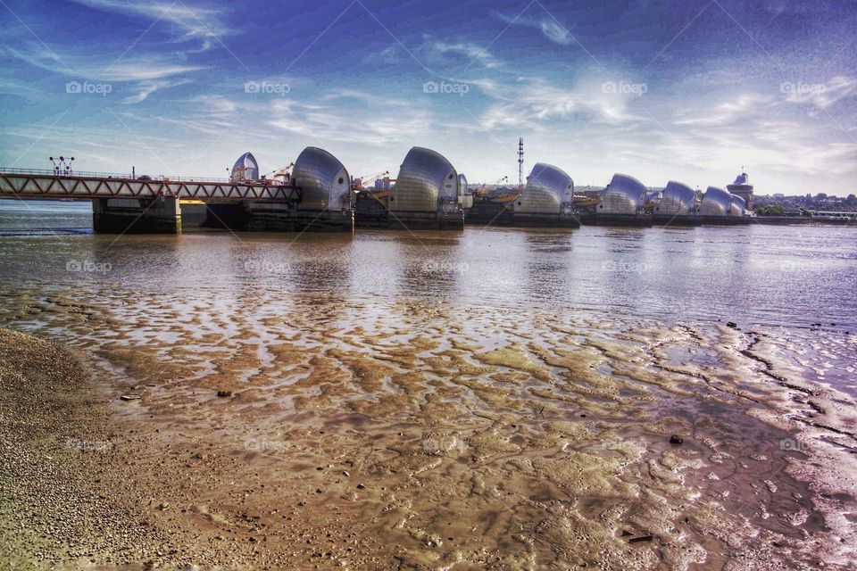 London. Thames barrier