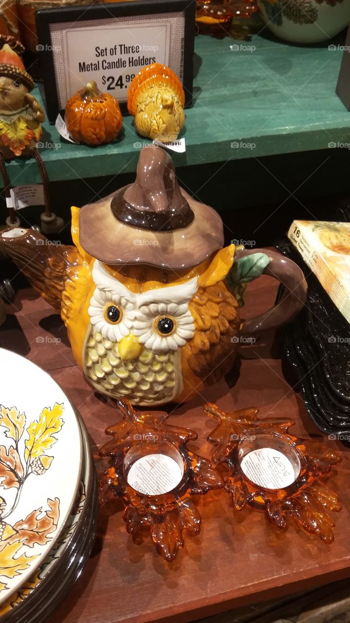 owl tea pot