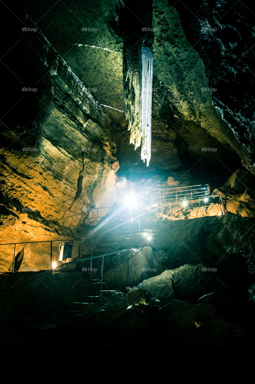 Subway System, Cave, Light, Tunnel, Water