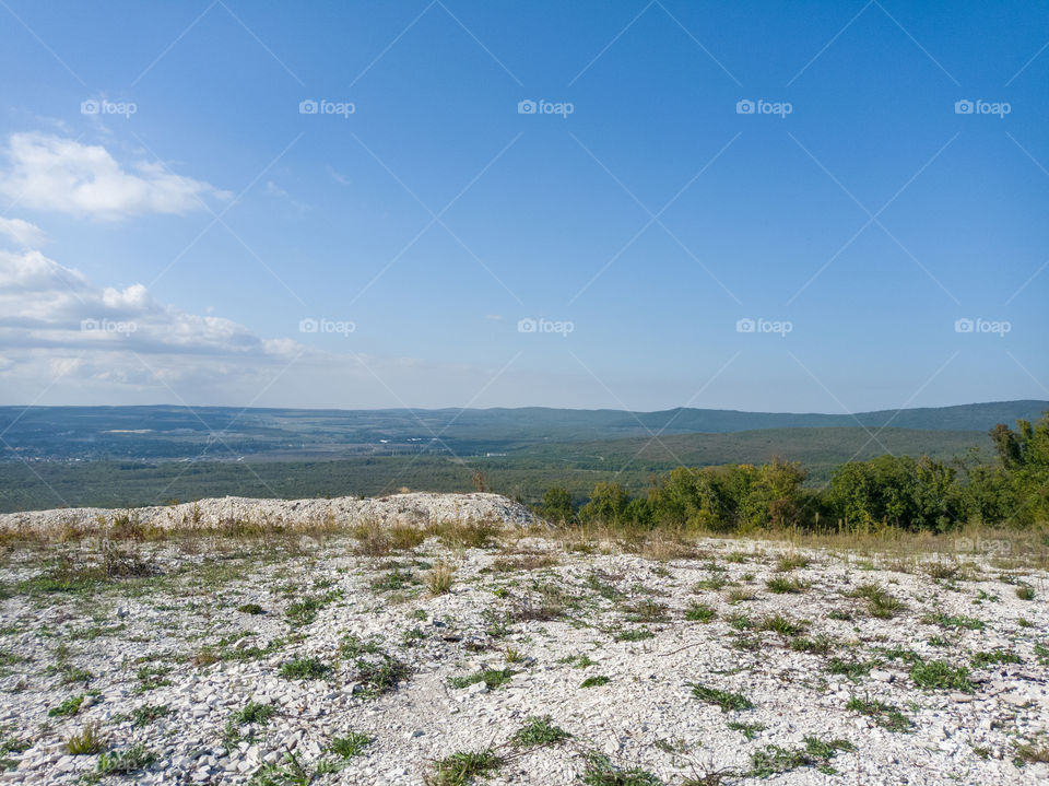 Beautiful view from the mountain. Favorite places for hiking.