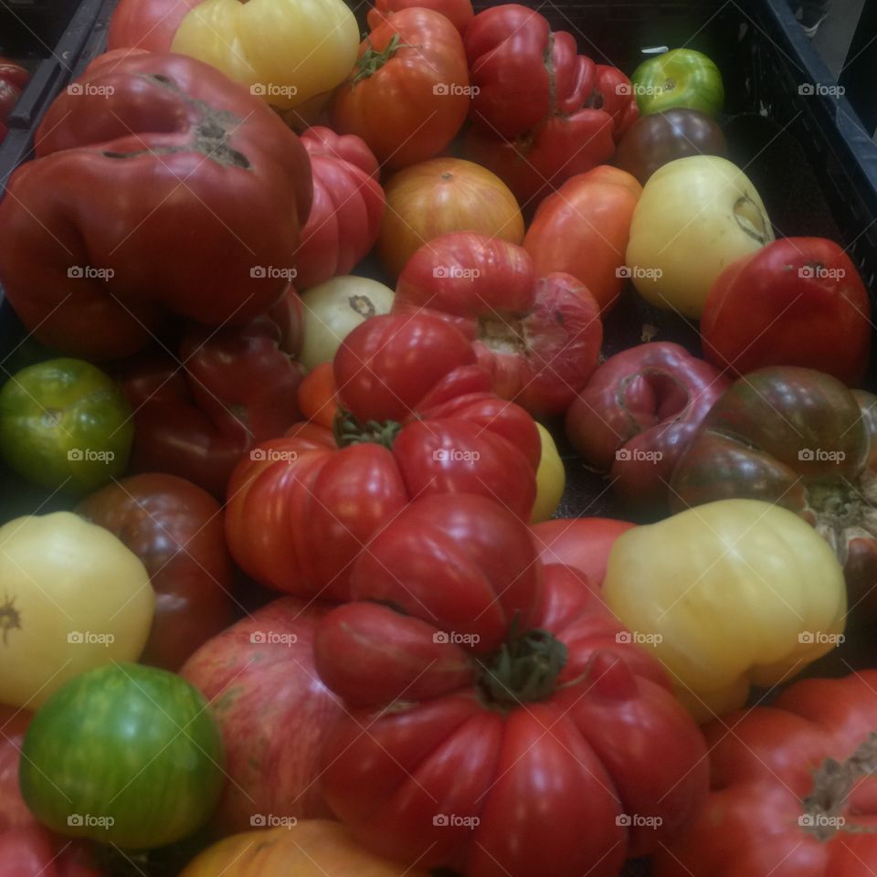 Variety of tomatoes at Garlic Festival