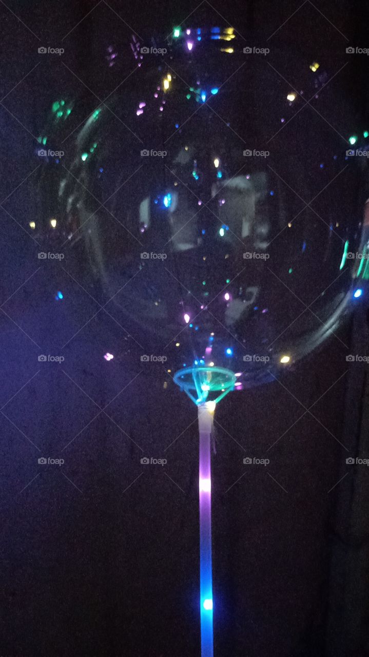 balão transparente com led