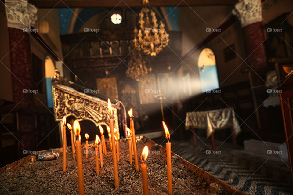 Intention candlelight in Chapel.