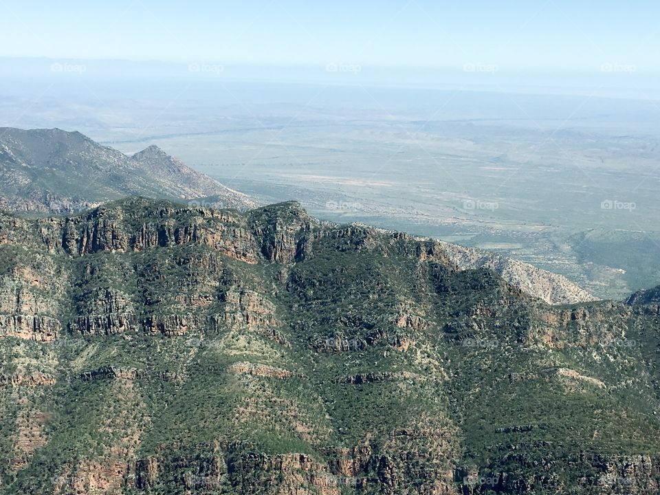 Geological finds abound in the Flinders Ranges, this aerial view from a light plane shows the formations in the rocks of thousands  of years 