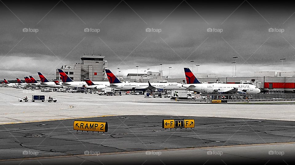 Aircraft at the airport.. Airplanes on the tarmac.