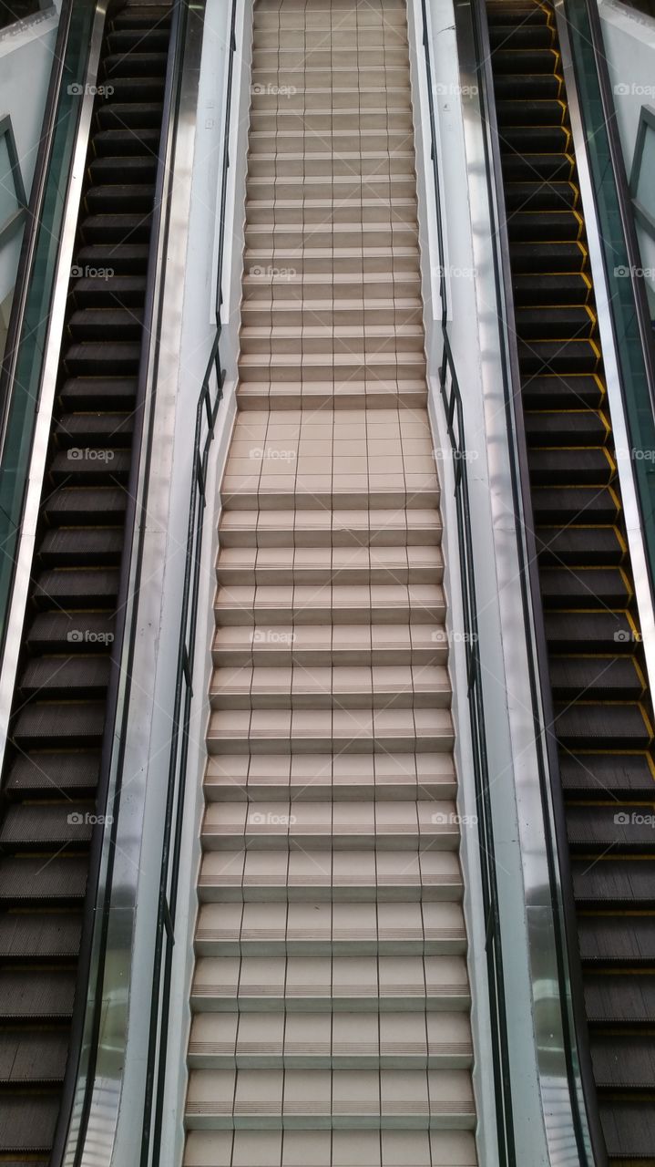 Stairs at a shopping center