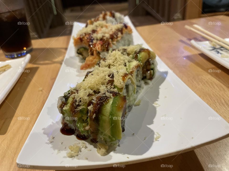 Yummy large sushi