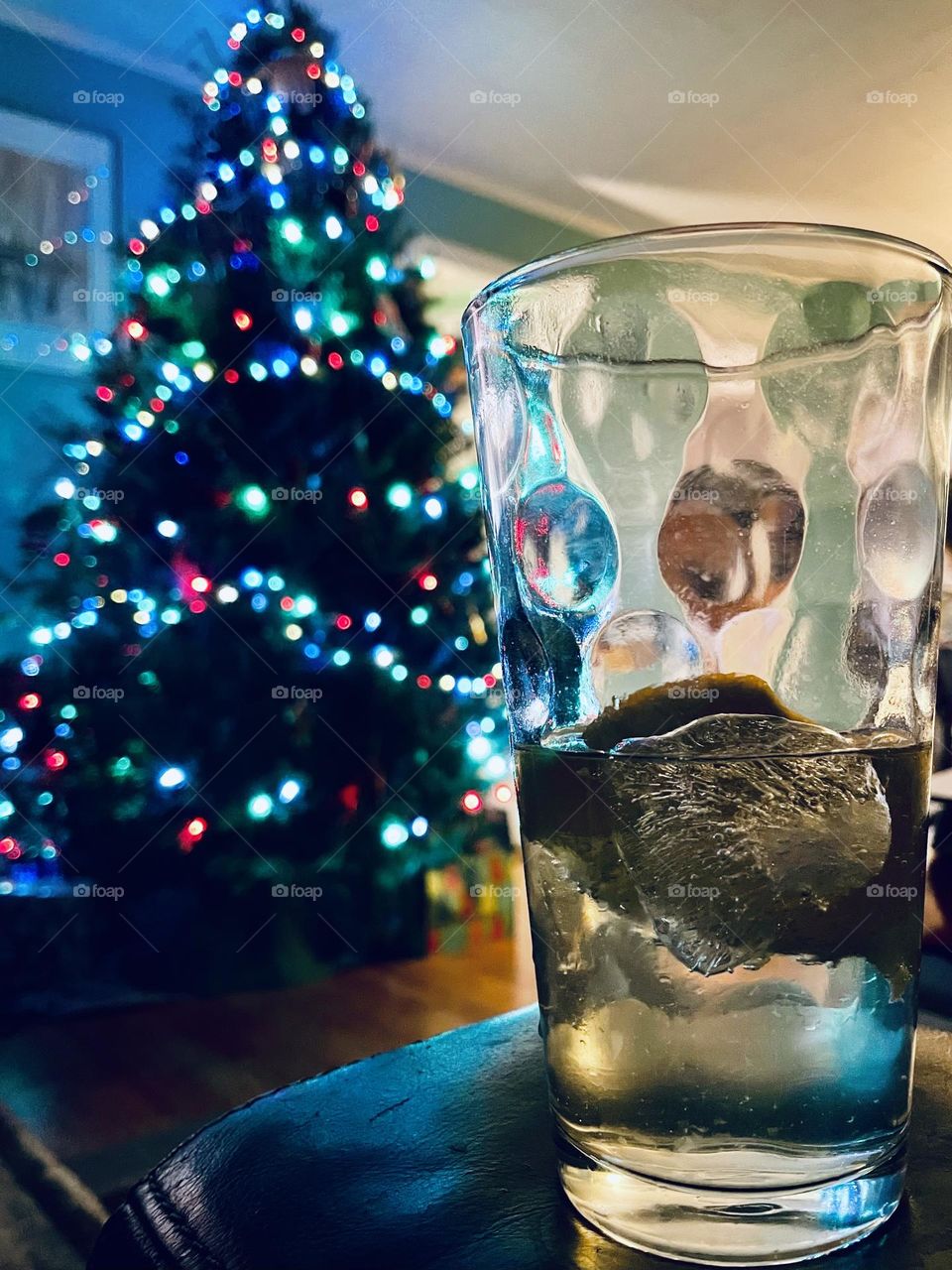 A night cap to end a day of wrapping Christmas presents.