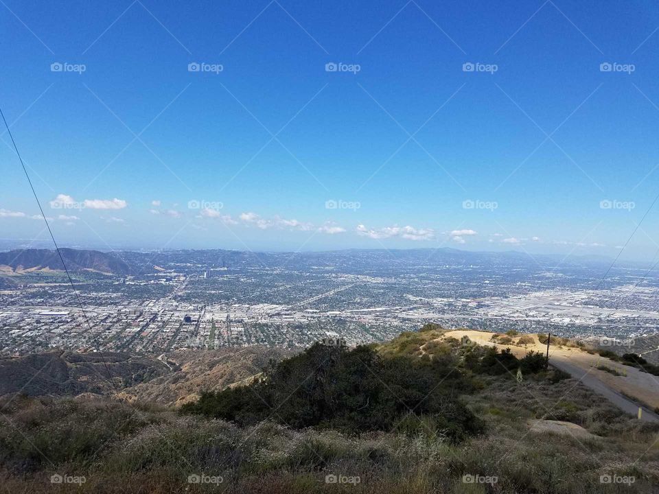 View from the top, hike in Los Angeles