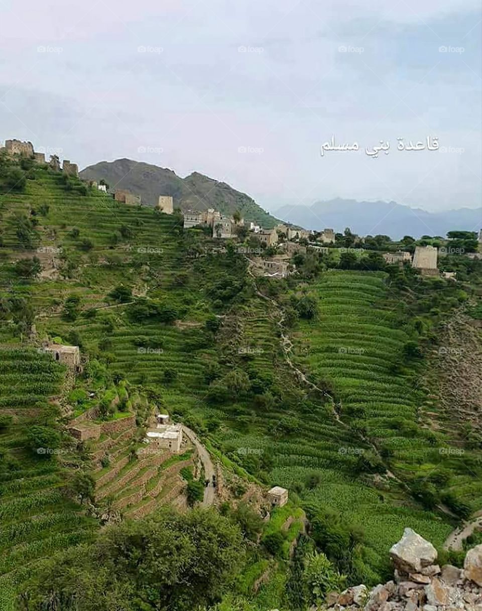 Glory be to God, the magnificent and picturesque view and the natural green trees are a view that is nothing more wonderful than it