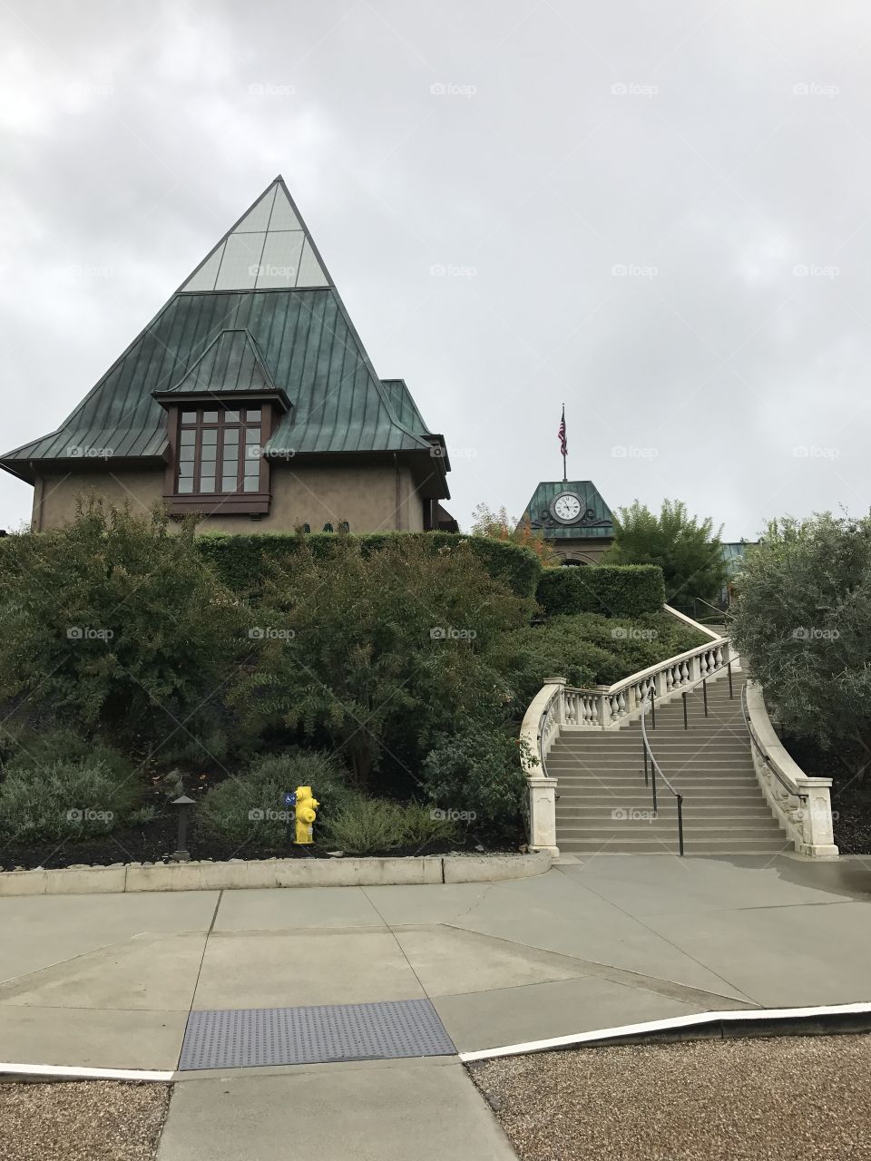 Stair case to coppola winery