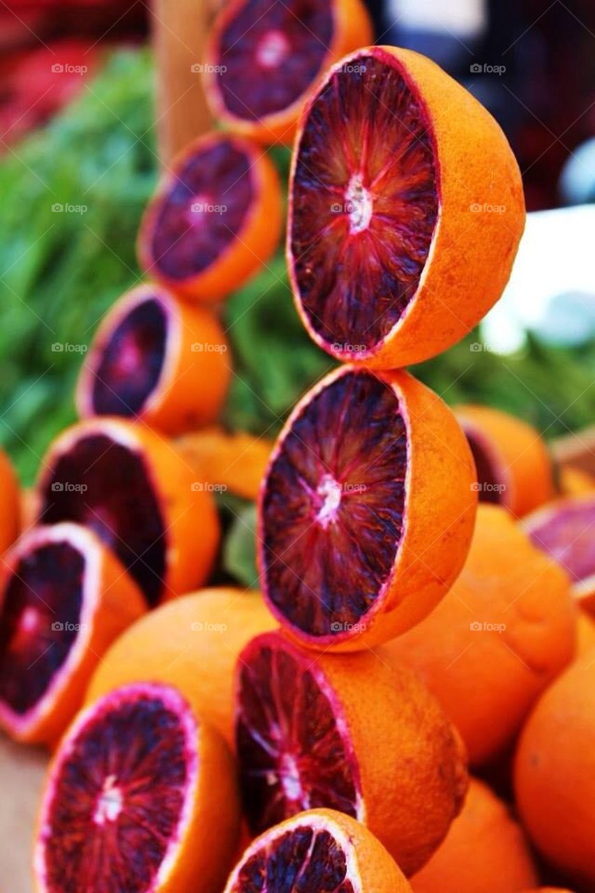 orange holiday fruit market by mariemank