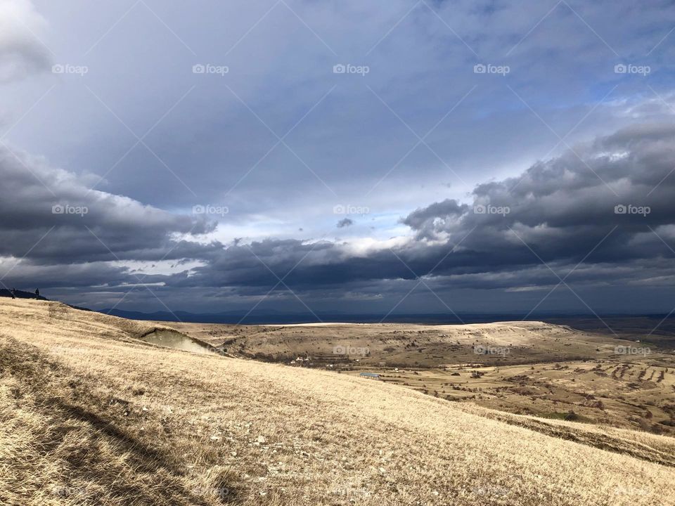 Stormy weather over the hills 