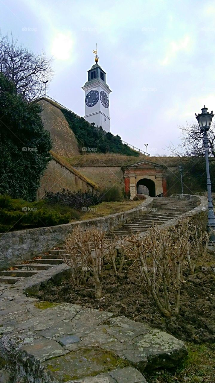 Clock tower on Petrovaradin fortress,Novi Sad