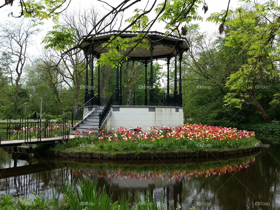 Gazebo of the Volenpark at Amsterdam