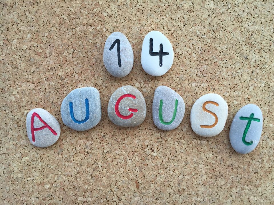 14th August on stones