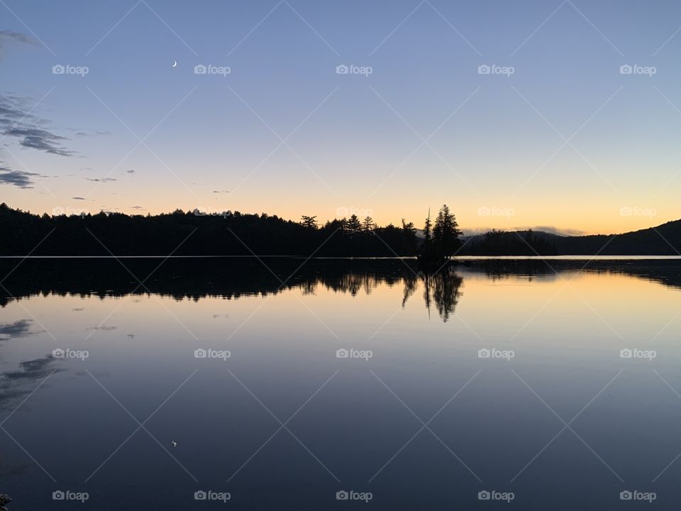 Sunset summer by the hawk lake in Canada. Took it with an iPhone 