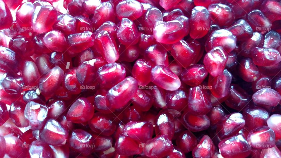 Pomegranate seeds.