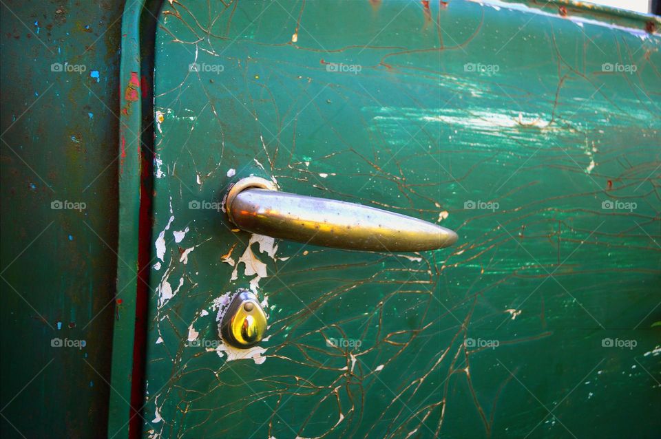 old car door