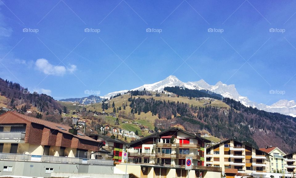 Swiss mountain scenery