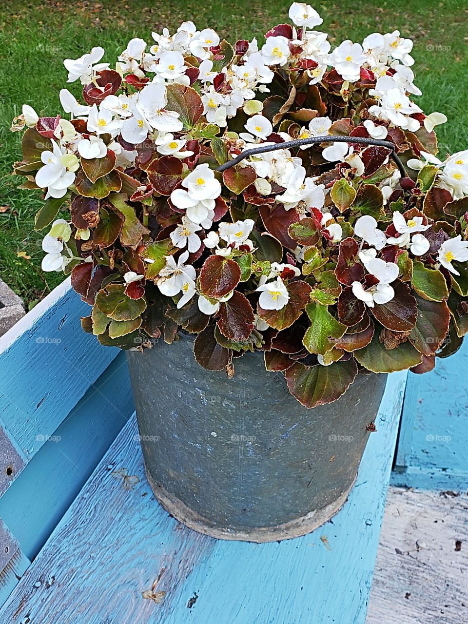 pretty fall flower pot