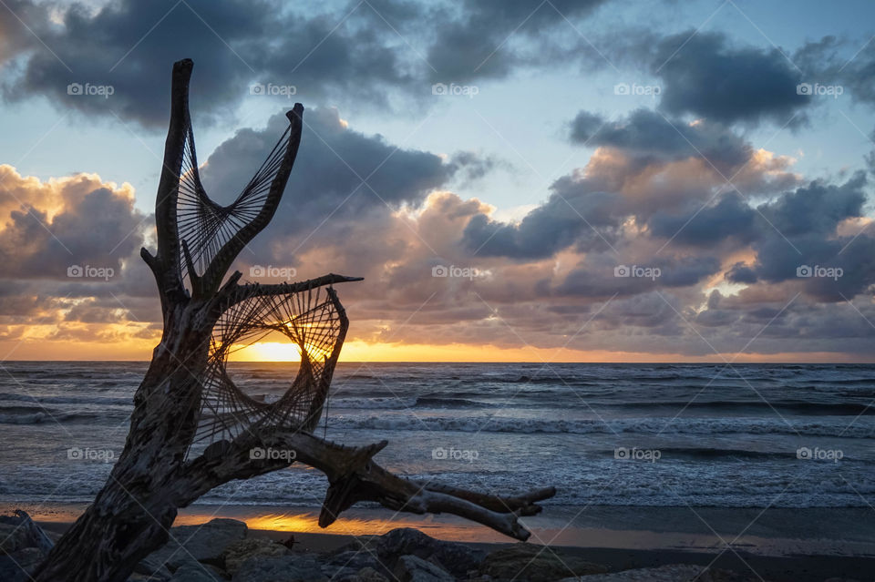 Sunset in Hokitika, New Zealand