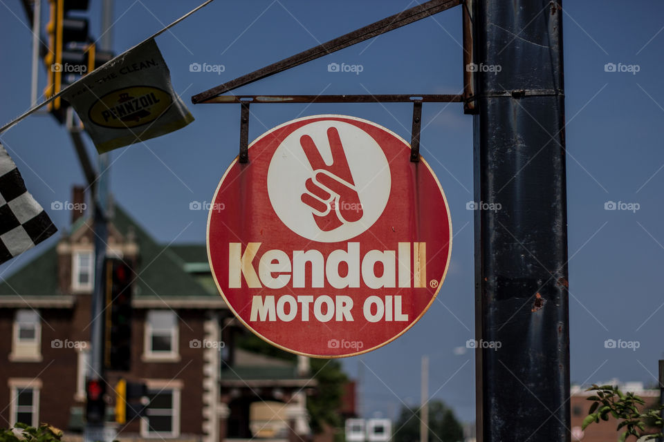 Rustic Sign Kendall Motor Oil