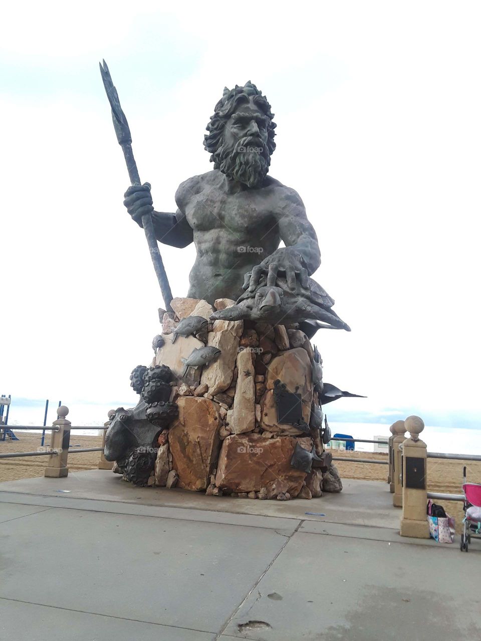 Neptune Statue in Virginia Beach, Virginia.