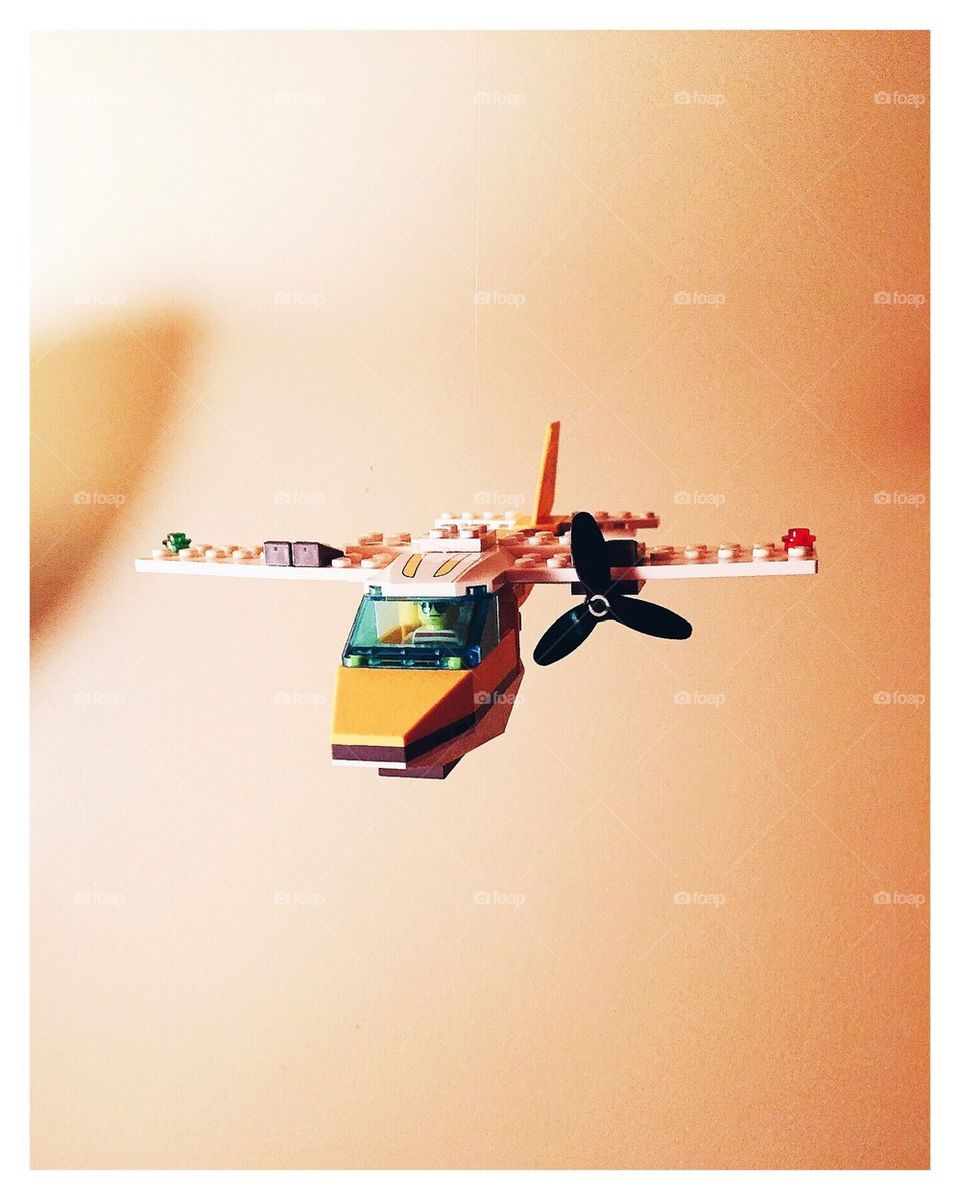 Lego Plane in Flight