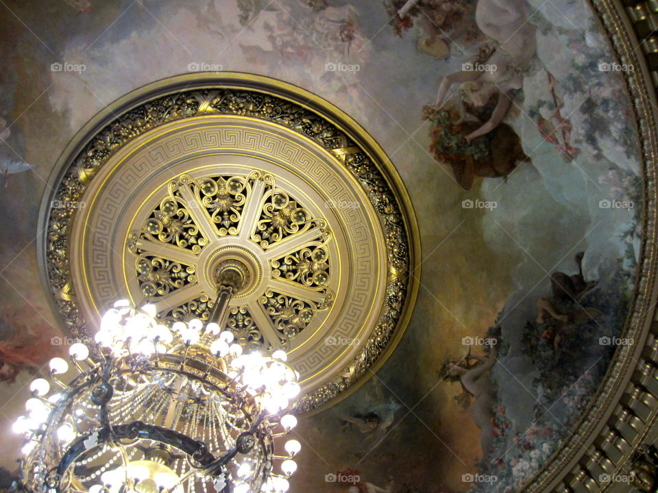 Church, Ceiling, Inside, Gold, Religion