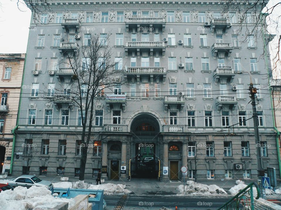 old architecture Kiev buildings