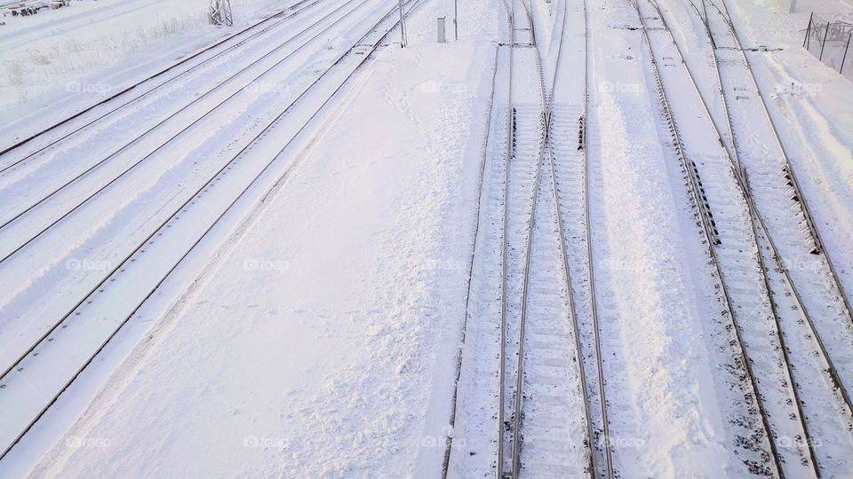 Rails🛤️  Winter ❄️Public transport 🛤️ Snow ❄️