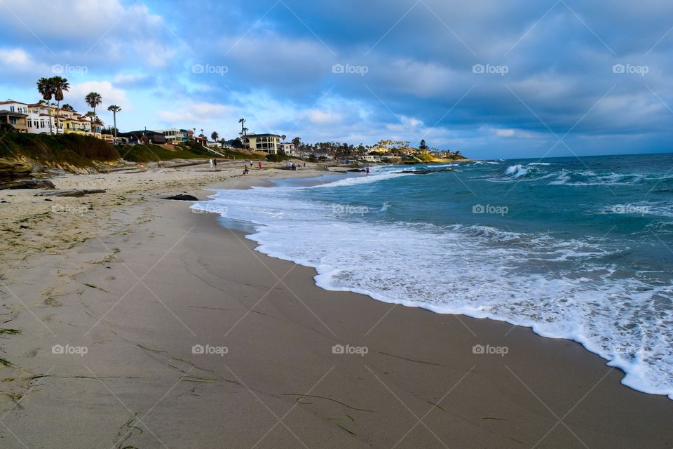 waves and sand