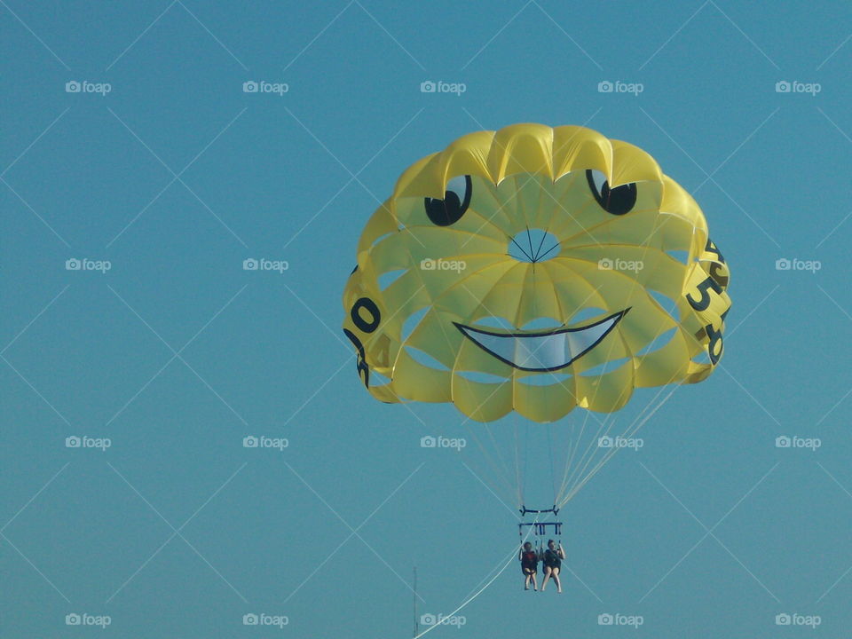 Balloon, Parachute, Sky, Flight, Air