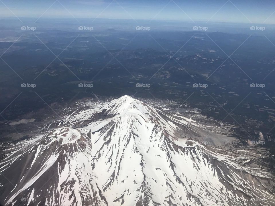 Snowy Mountain from the Sky