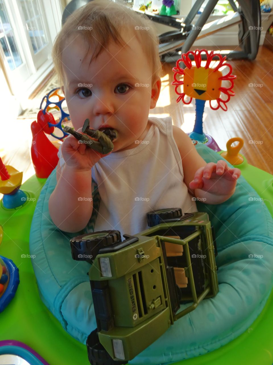 Baby Girl Playing With Toys