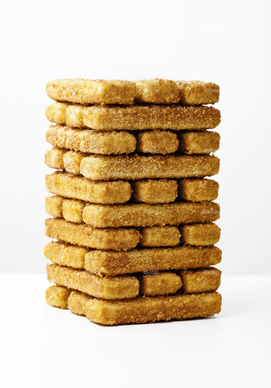 Pile of fish fingers