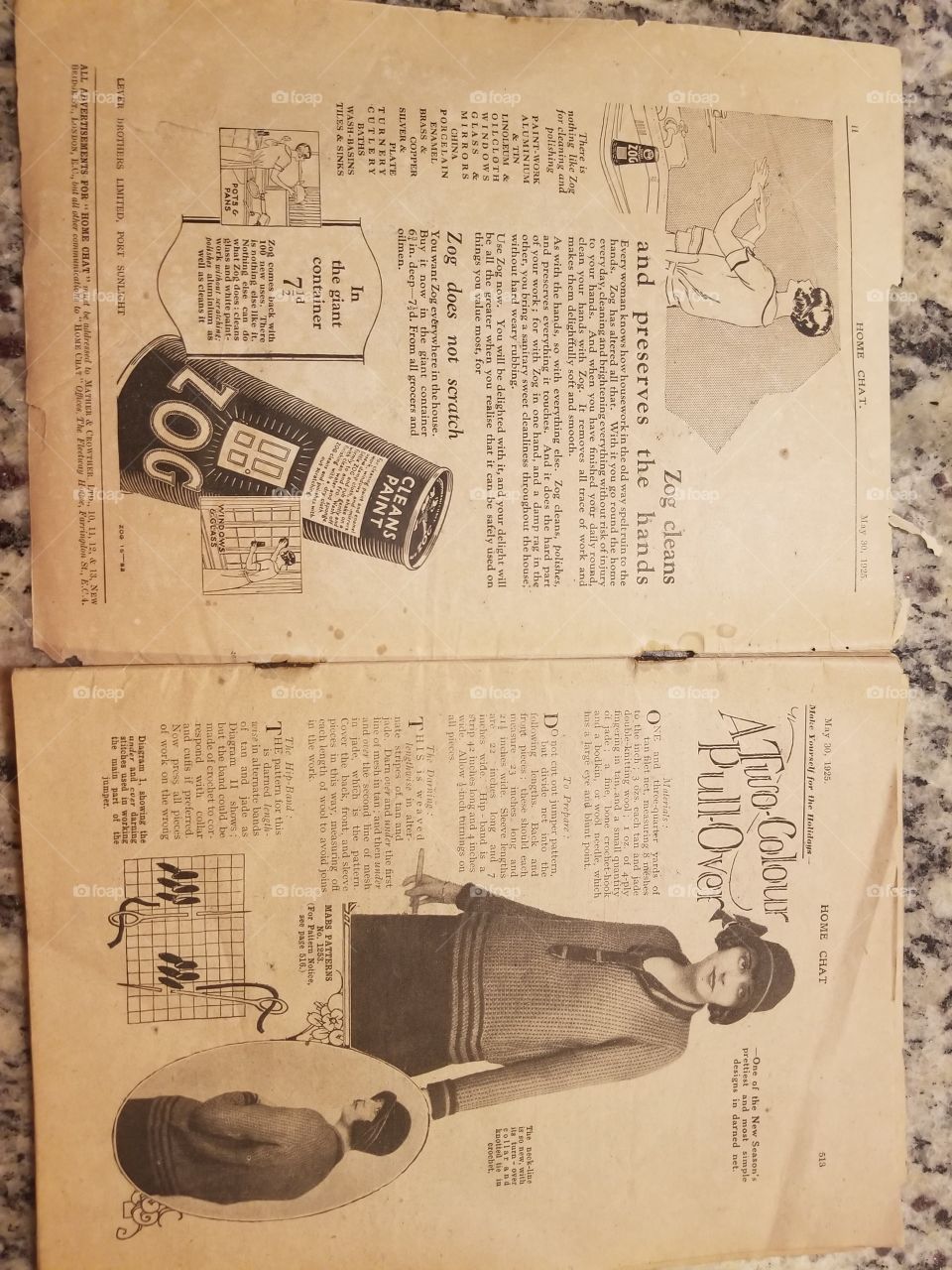 Old Home Chat Magazine Article from 1925