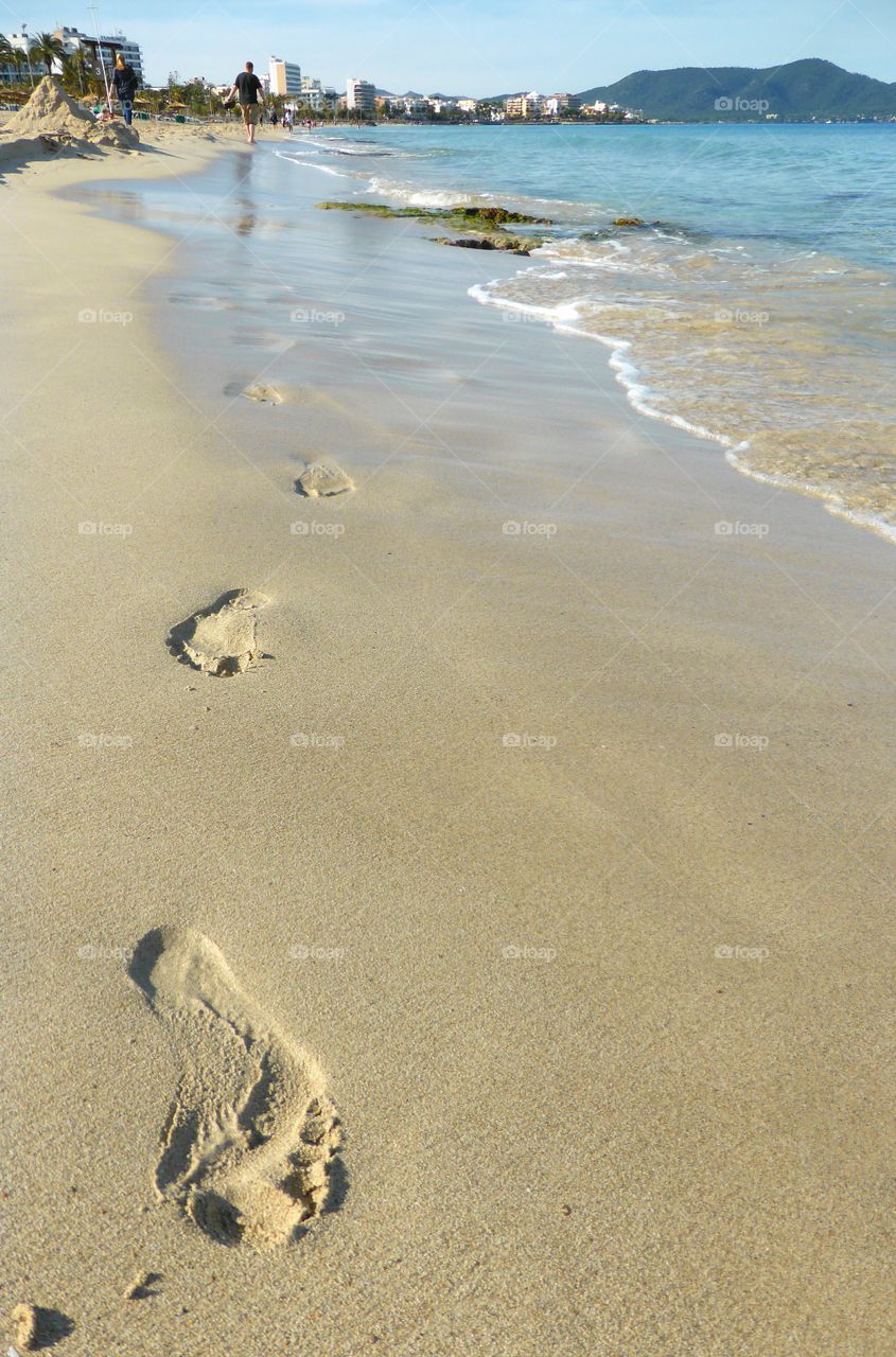 footprints in the sand