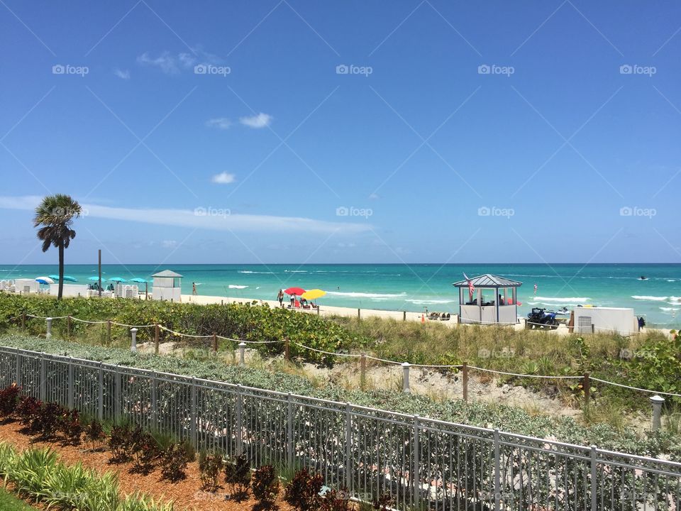 Miami beach shoreline