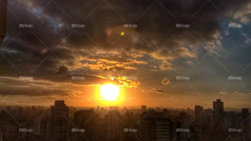 Sunset in the city 