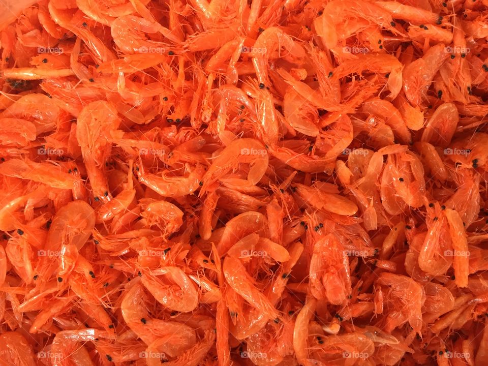 Dry shrimp from a local market
