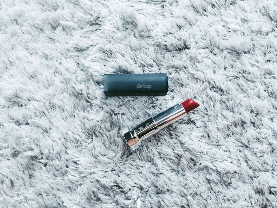 A red lipstick