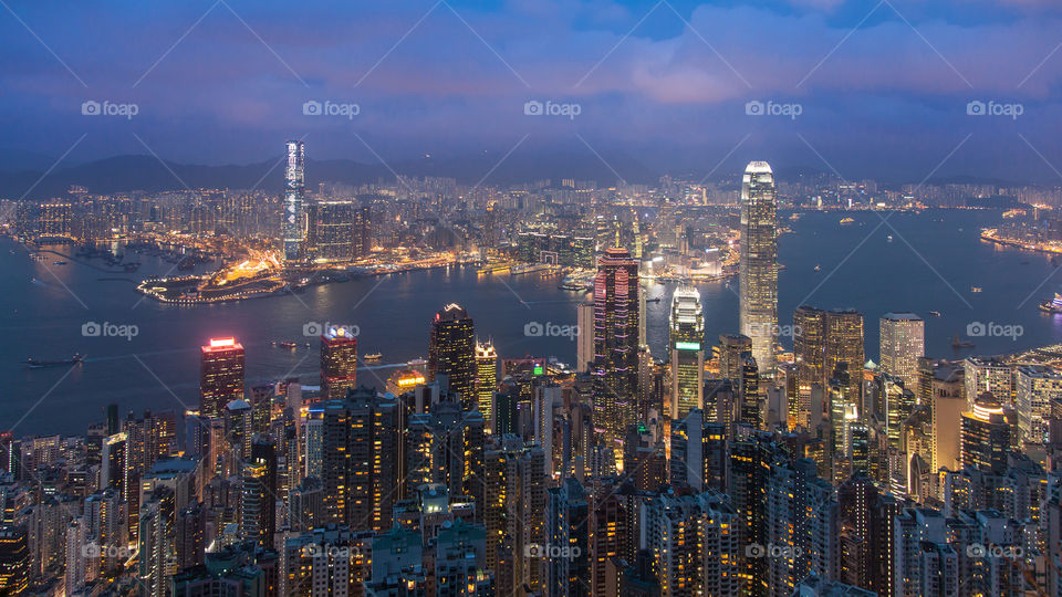 Hong Kong Night Scene from the