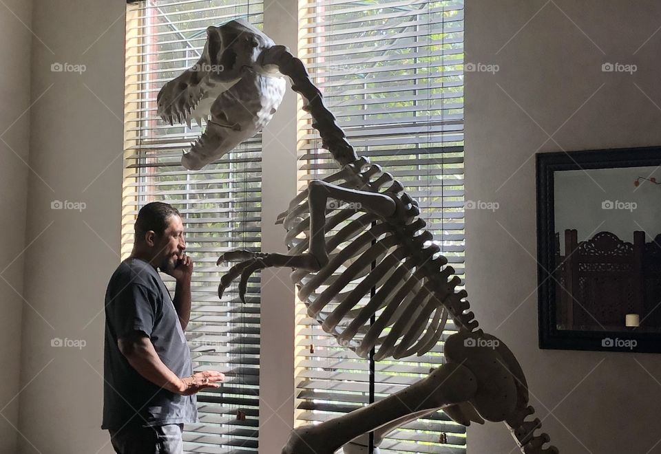 A phone call with a T-Rex 