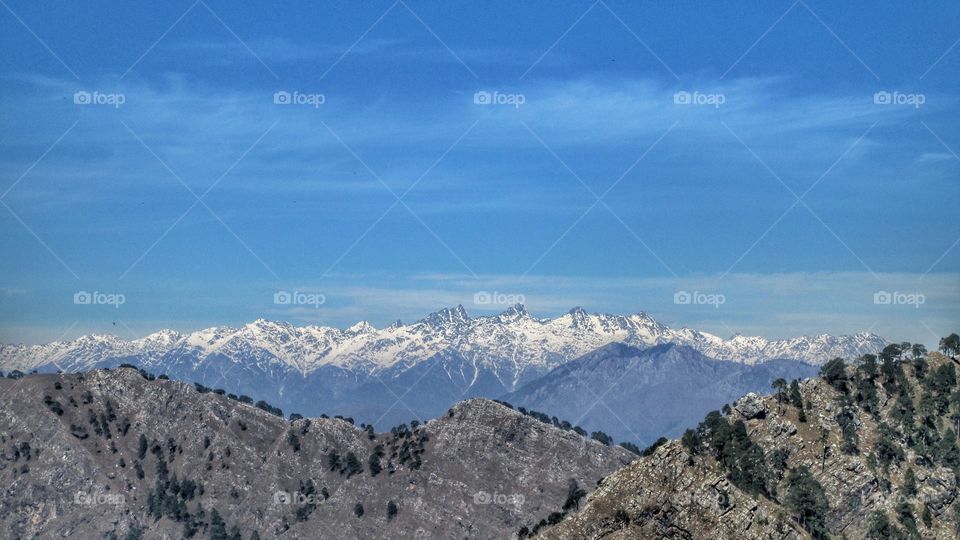 The Pir Panjal Range as seen fron Sanjhi Chatt.