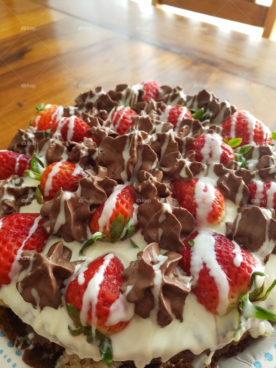 strawberry/marbel cake