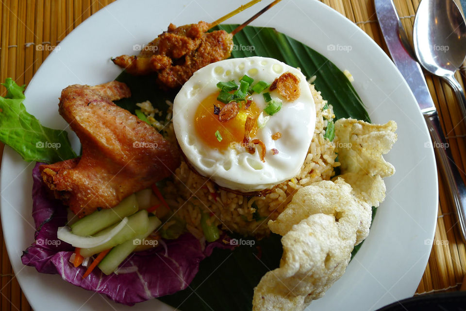 food rice egg chicken by paullj