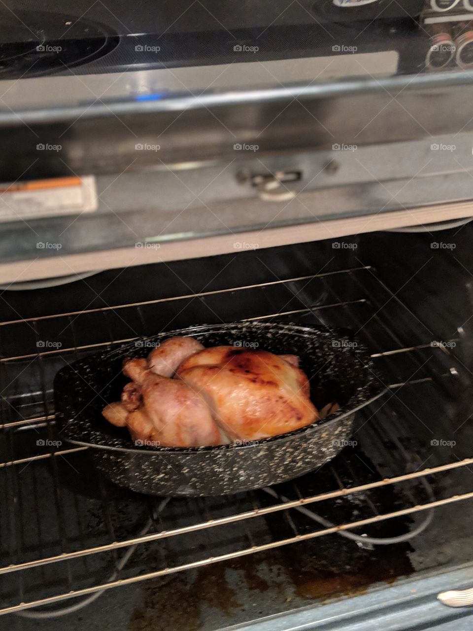 perfectly roasted chicken in oven. simple easy dinner. roasted chicken cooked to perfection.